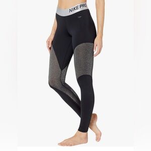 Nike dri fit leggings black & metallic size Medium
